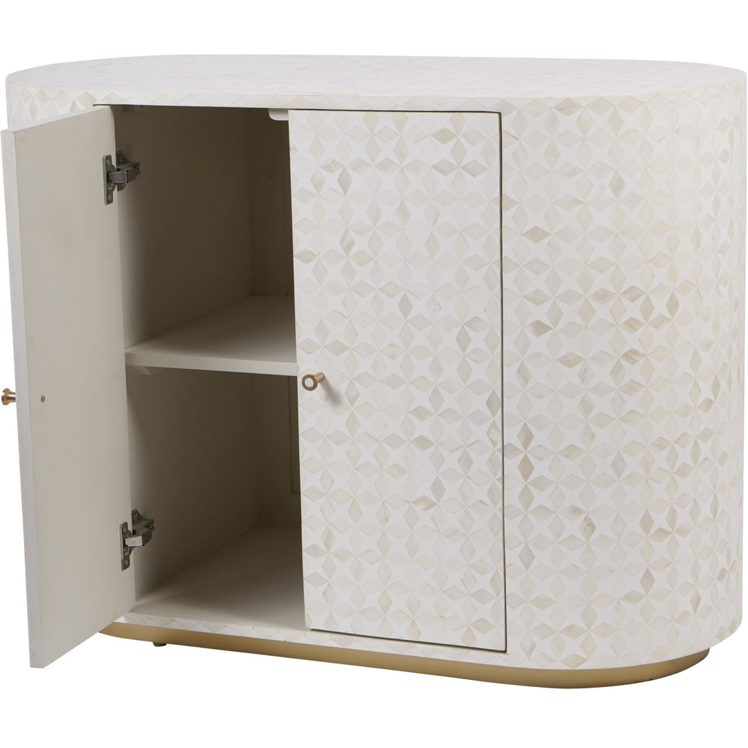 Libra Aspen Bone Inlay Two Door Cabinet