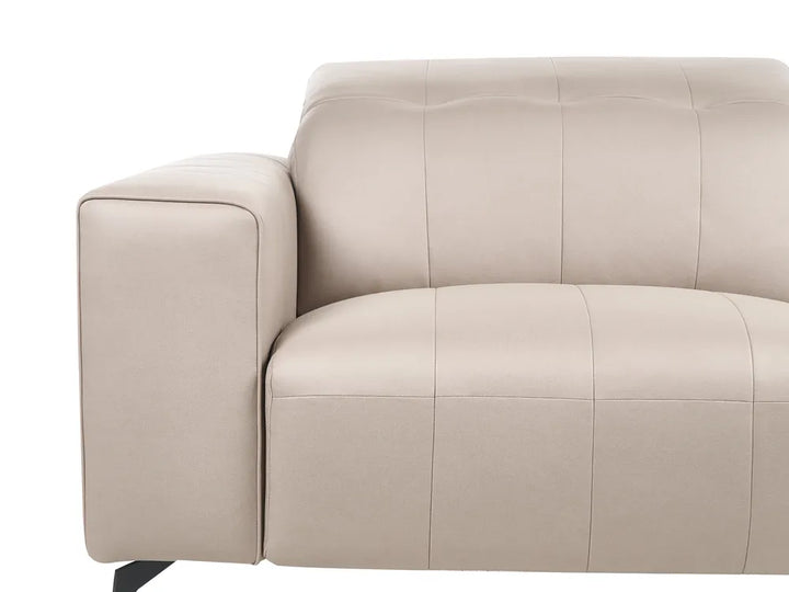 Sofa 3 Seater Faux Leather Taupe Makirah