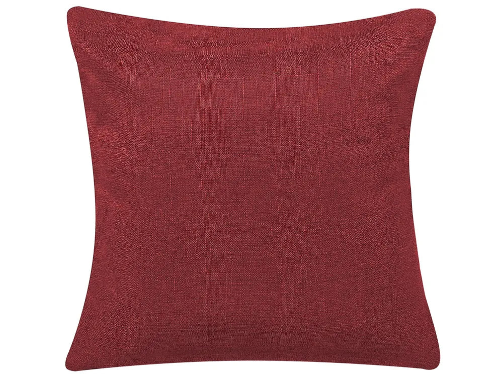 Sofa Bed 3 Seater Fabric Dark Red Castera