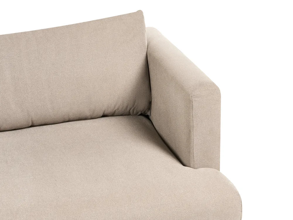 Sofa 3 Seater Fabric Light Brown Paschall