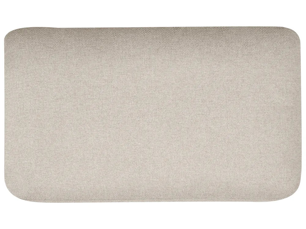 Corner Sofa Bed 3 Seater Faux Linen Beige Left Hand Adesire