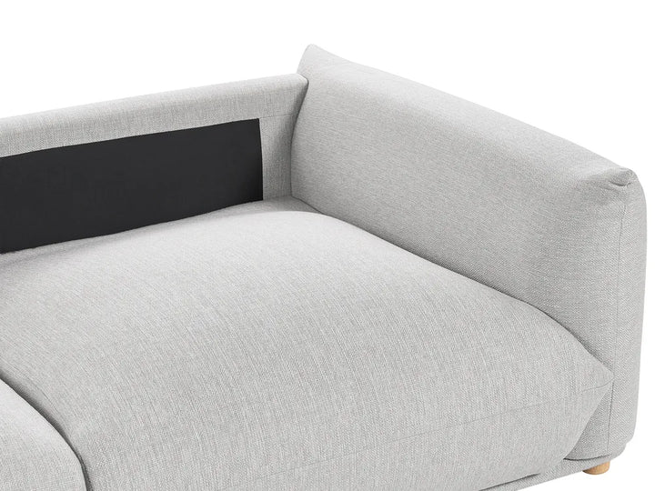 Sofa 3 Seater Fabric Light Grey Kainon