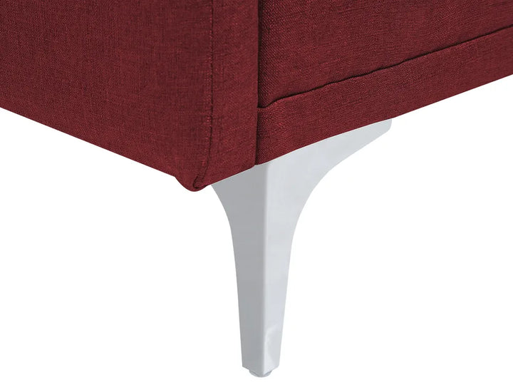 Sofa Bed 3 Seater Fabric Dark Red Castera