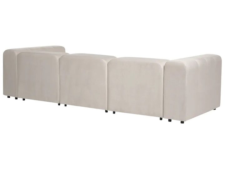 Modular Sofa 3 Seater Velvet Beige Azura