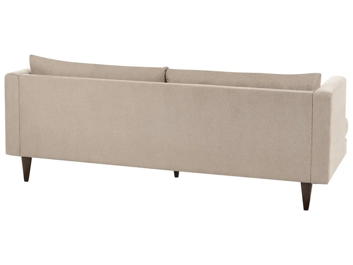 Sofa 3 Seater Fabric Light Brown Paschall