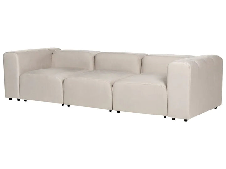 Modular Sofa 3 Seater Velvet Beige Azura