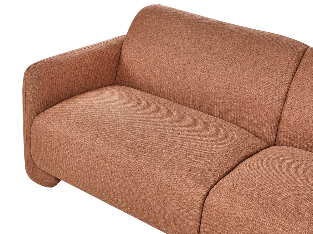 Sofa 3 Seater Fabric Golden Brown Nhat