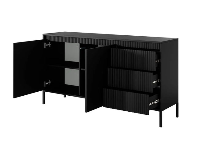 Sideboard Cabinet 154cm Black Senne