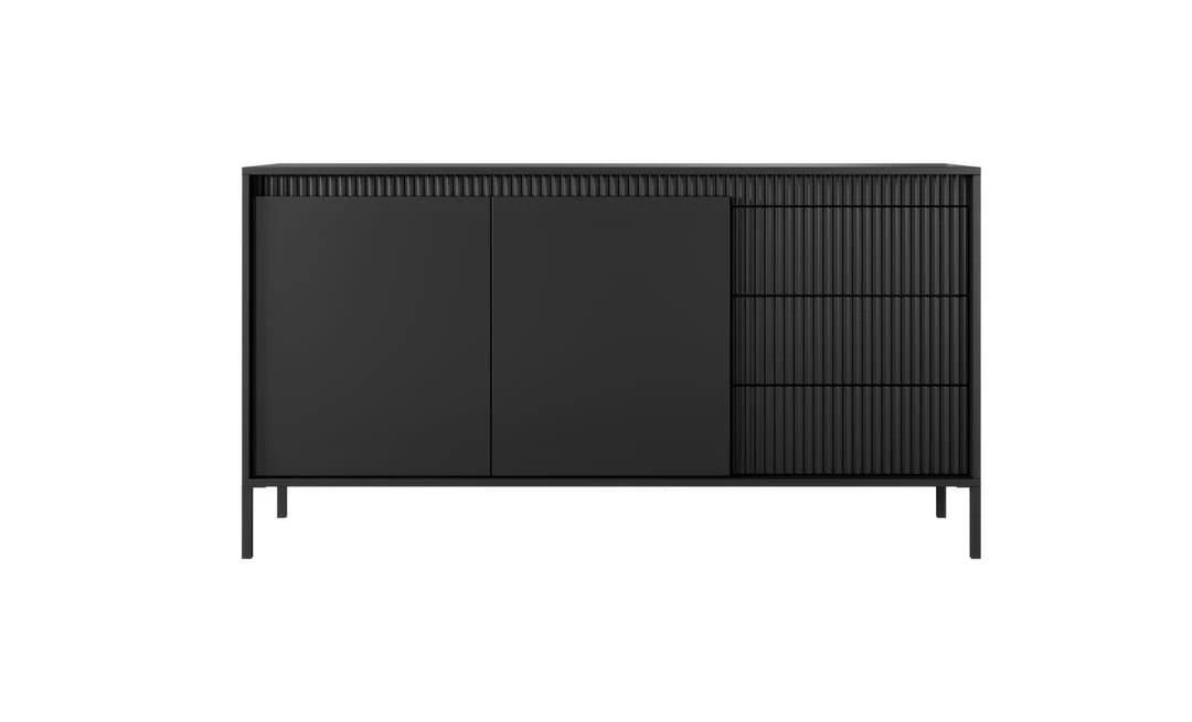 Sideboard Cabinet 154cm Black Senne