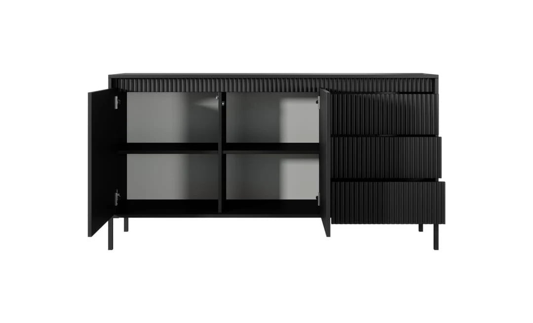 Sideboard Cabinet 154cm Black Senne