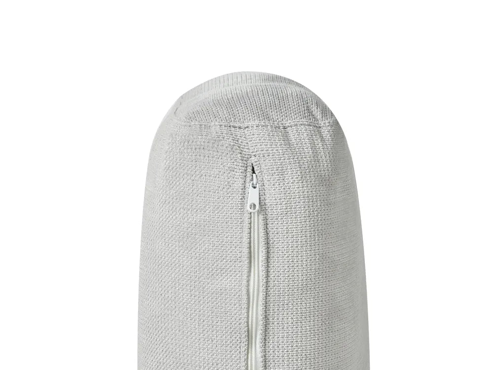 Corner Sofa 3 Seater Chenille Light Grey Left Hand Emilio