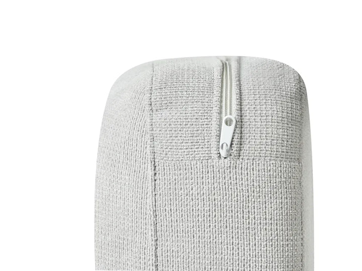 Corner Sofa 3 Seater Chenille Light Grey Left Hand Emilio