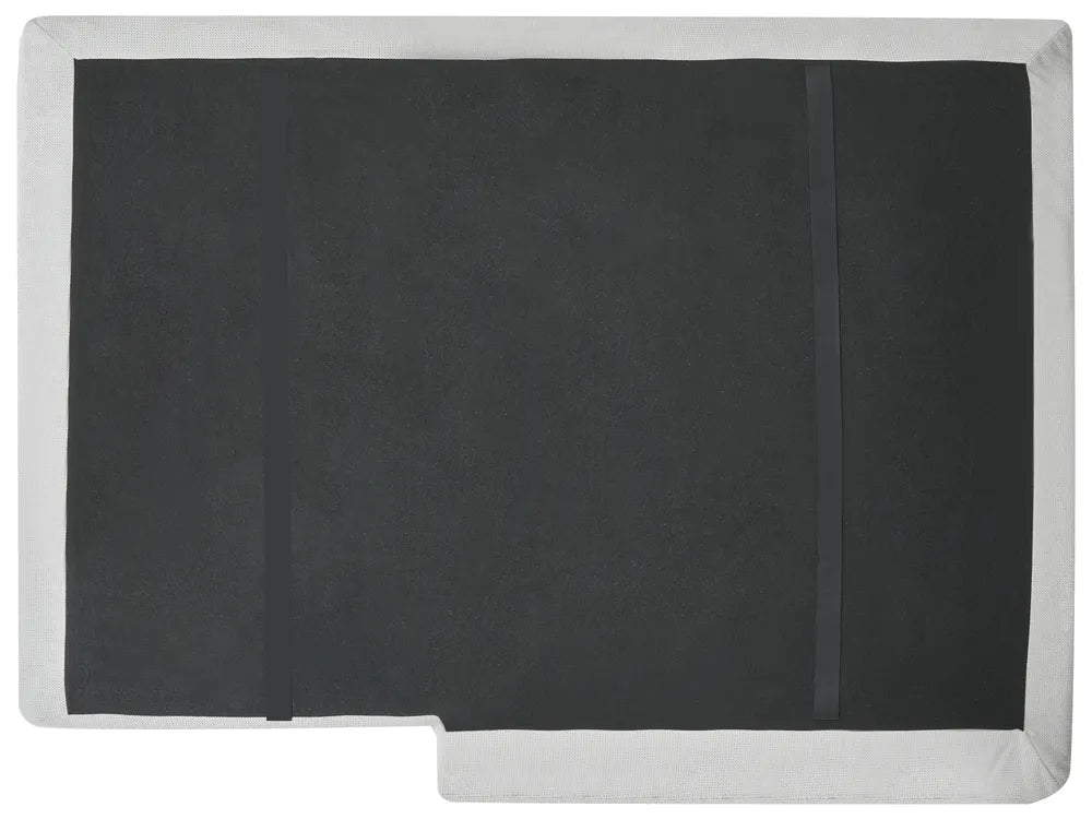 Corner Sofa 3 Seater Chenille Light Grey Left Hand Emilio