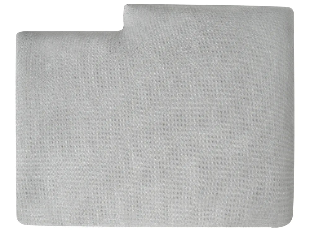 Corner Sofa 3 Seater Chenille Light Grey Left Hand Emilio