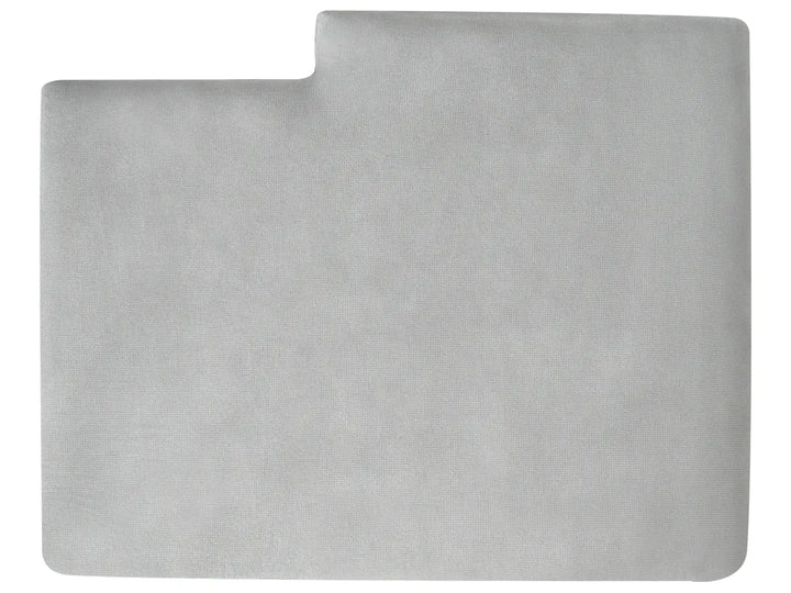 Corner Sofa 3 Seater Chenille Light Grey Left Hand Emilio