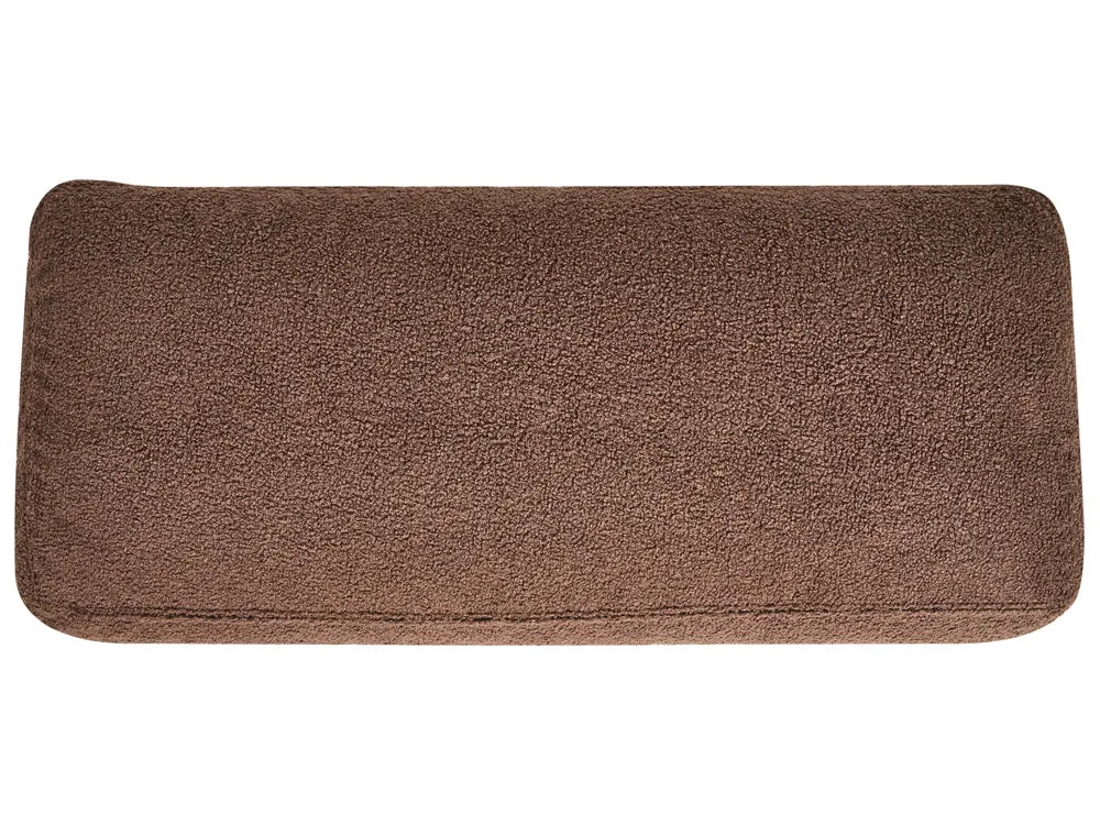 Sofa Bed 3 Seater Boucle Brown with Storage Ellie