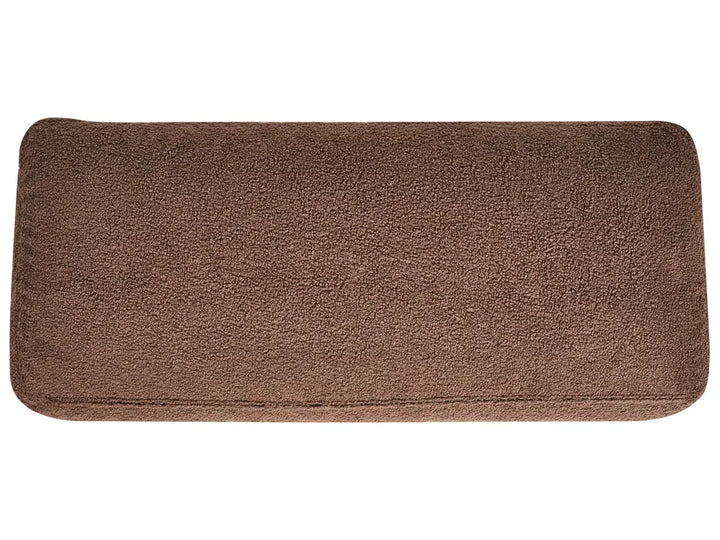 Sofa Bed 3 Seater Boucle Brown with Storage Ellie