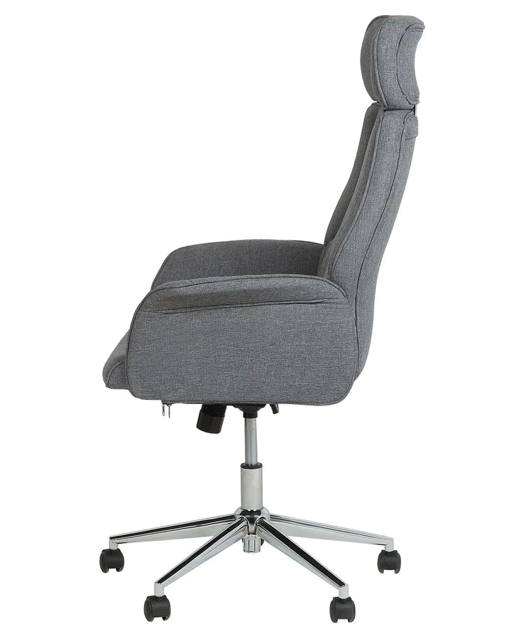 Office Chair Grey with Smooth Rolling Castors Katrein