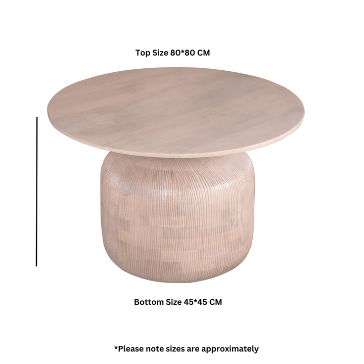 Valencia Cane & Mango Wood Round Coffee Table