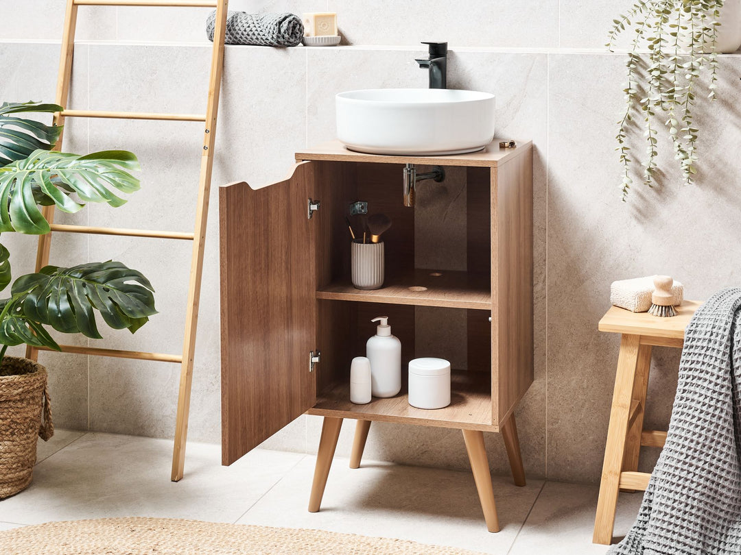 Washbasin Cabinet 45 cm Light Brown Junin