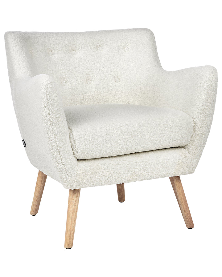Armchair Boucle White Lasca