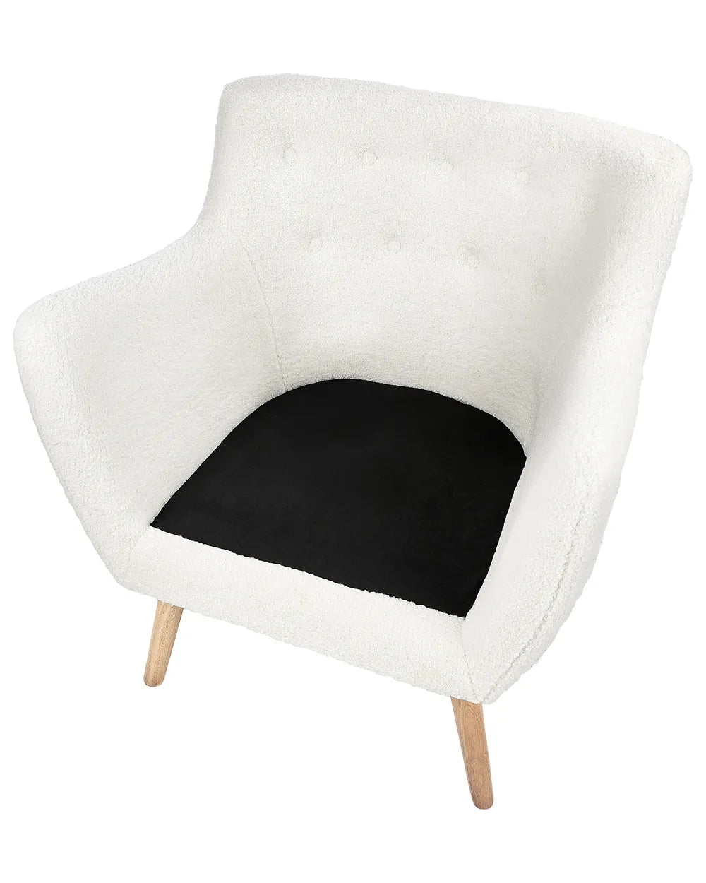 Armchair Boucle White Lasca