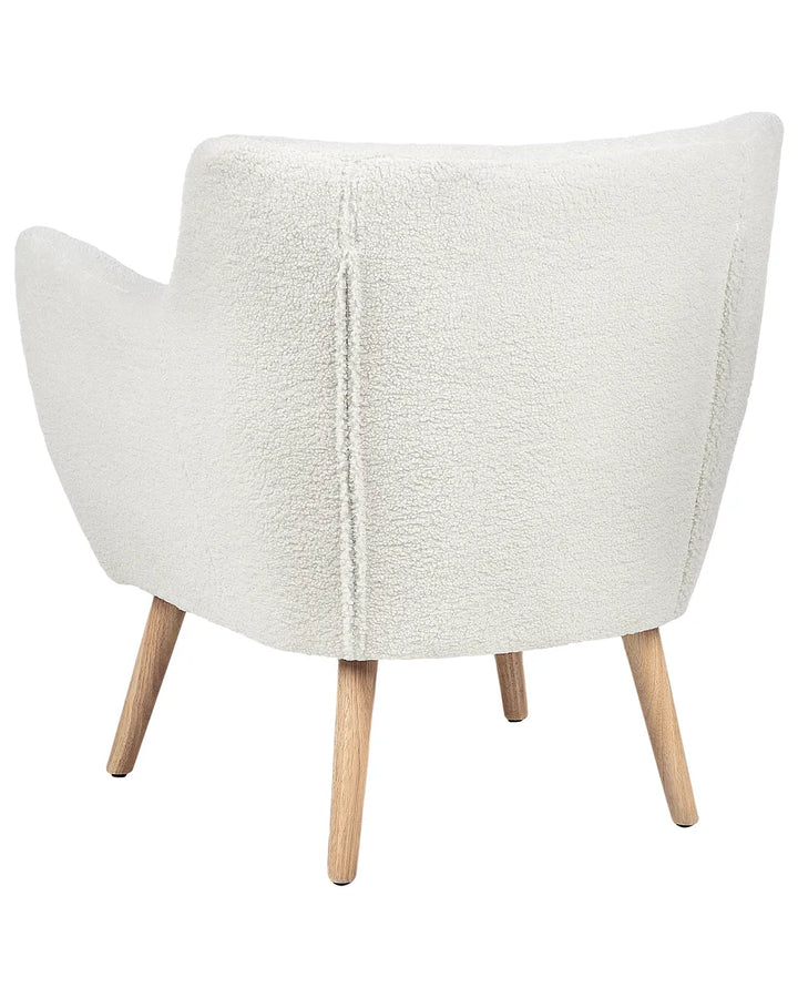 Armchair Boucle White Lasca