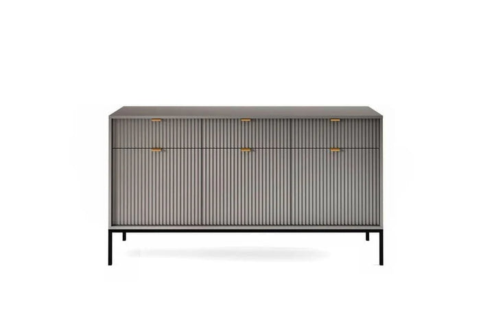 Large Sideboard Cabinet 154cm Grey Matt Nova