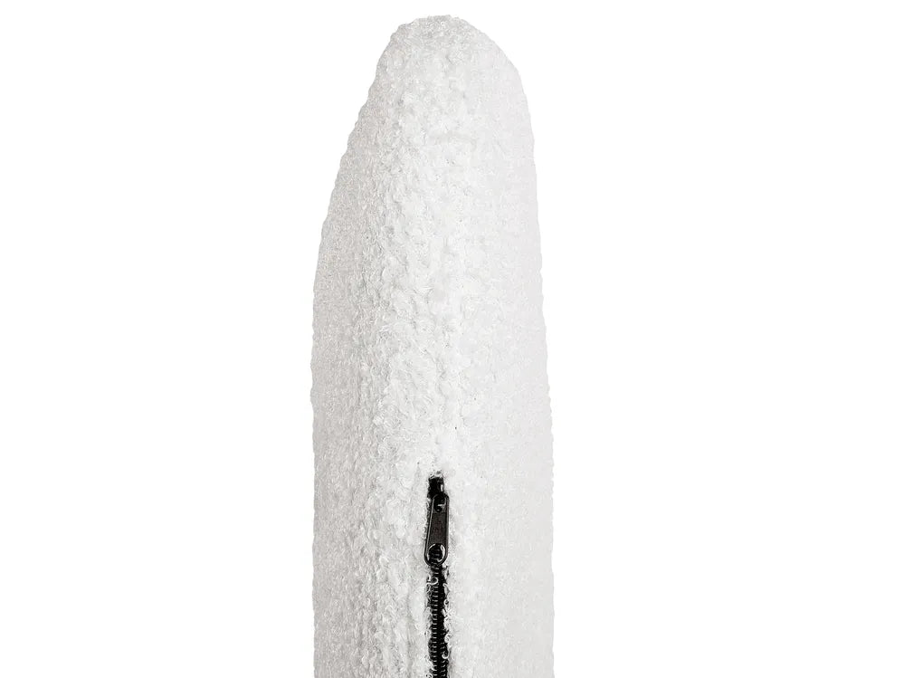 Upholstered Bench 2 Seater Boucle Off-White Crompton