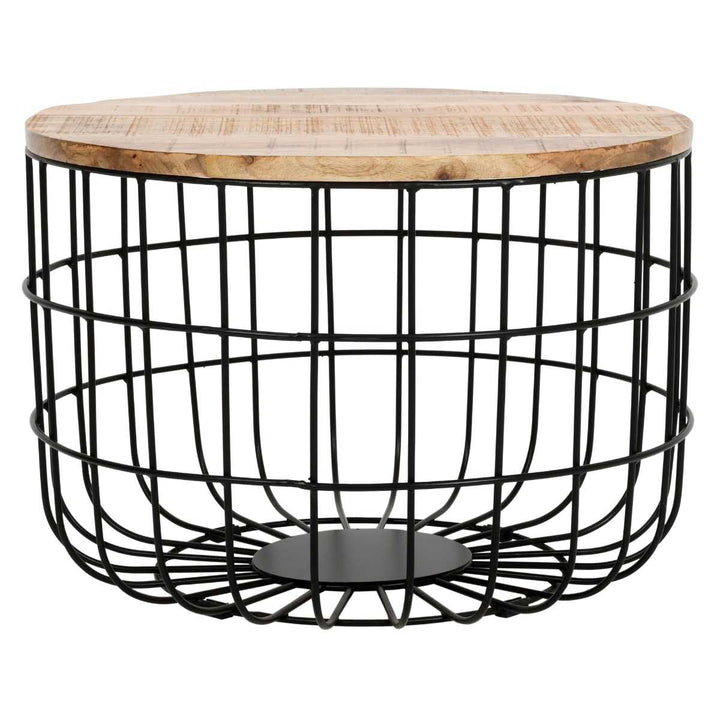 Surrey Solid Wood & Metal Wire Coffee Table