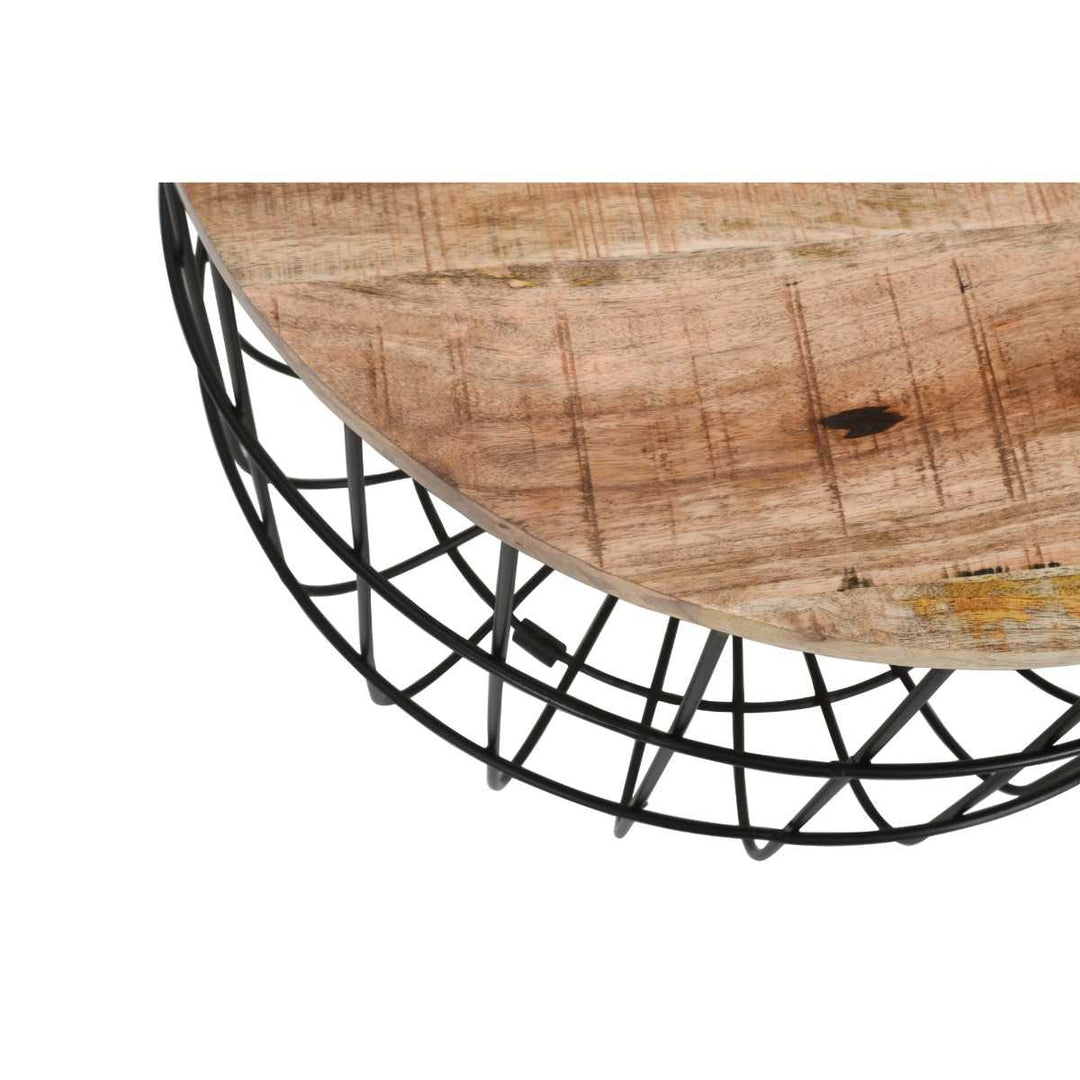 Surrey Solid Wood & Metal Wire Coffee Table