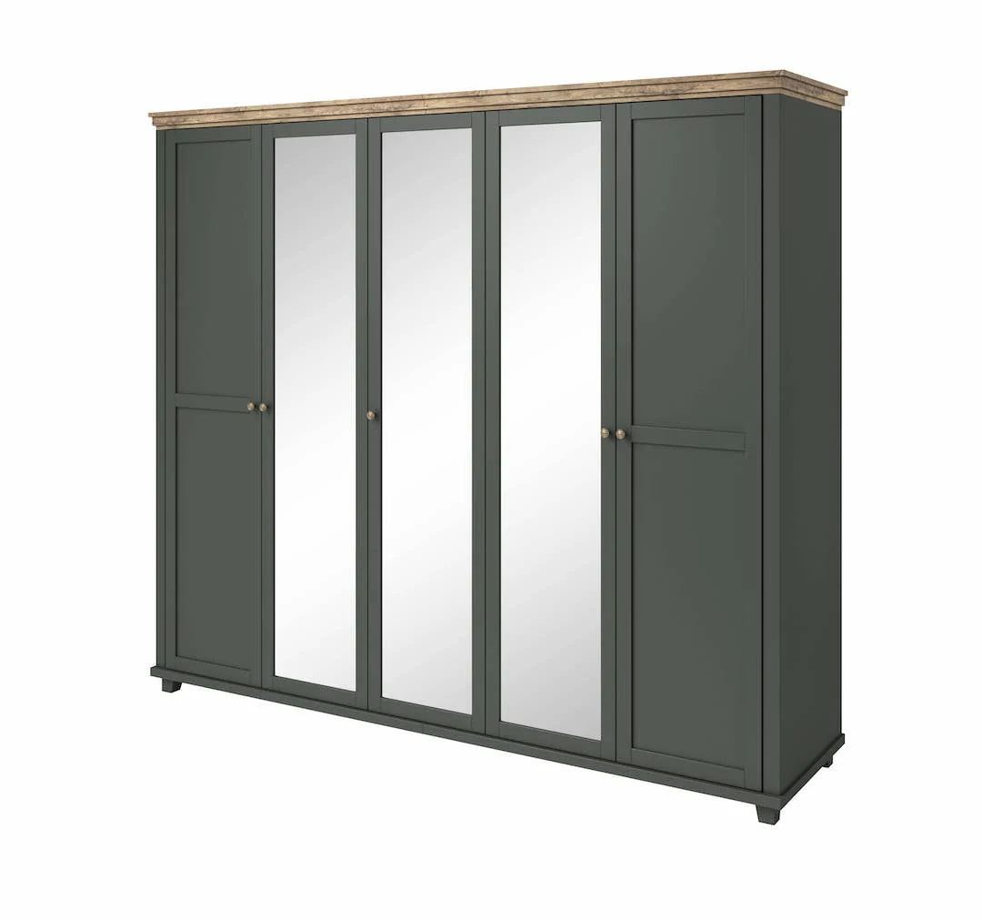 Evora 21.5-door wardrobe 246 cm wood finish