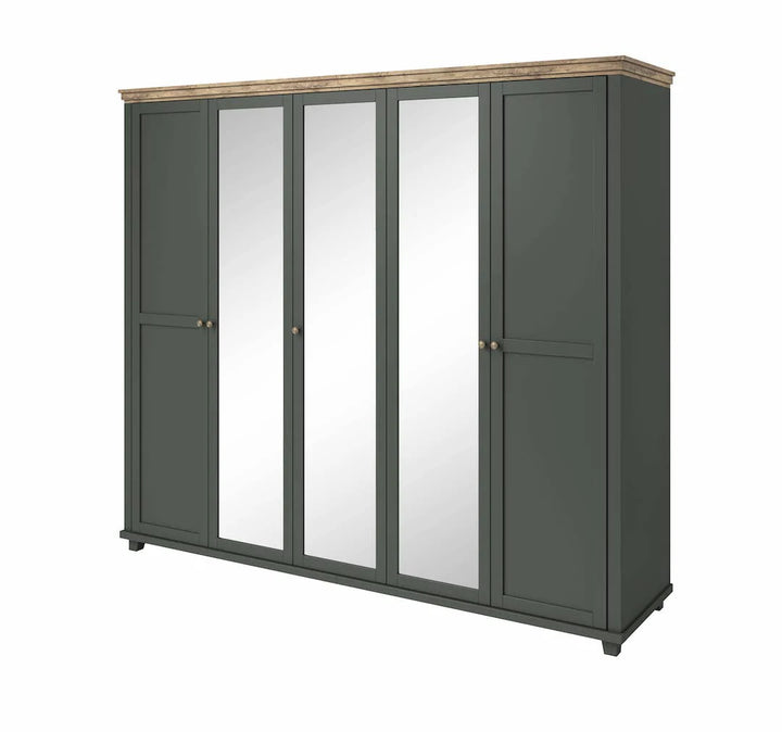 Evora 21.5-door wardrobe 246 cm wood finish