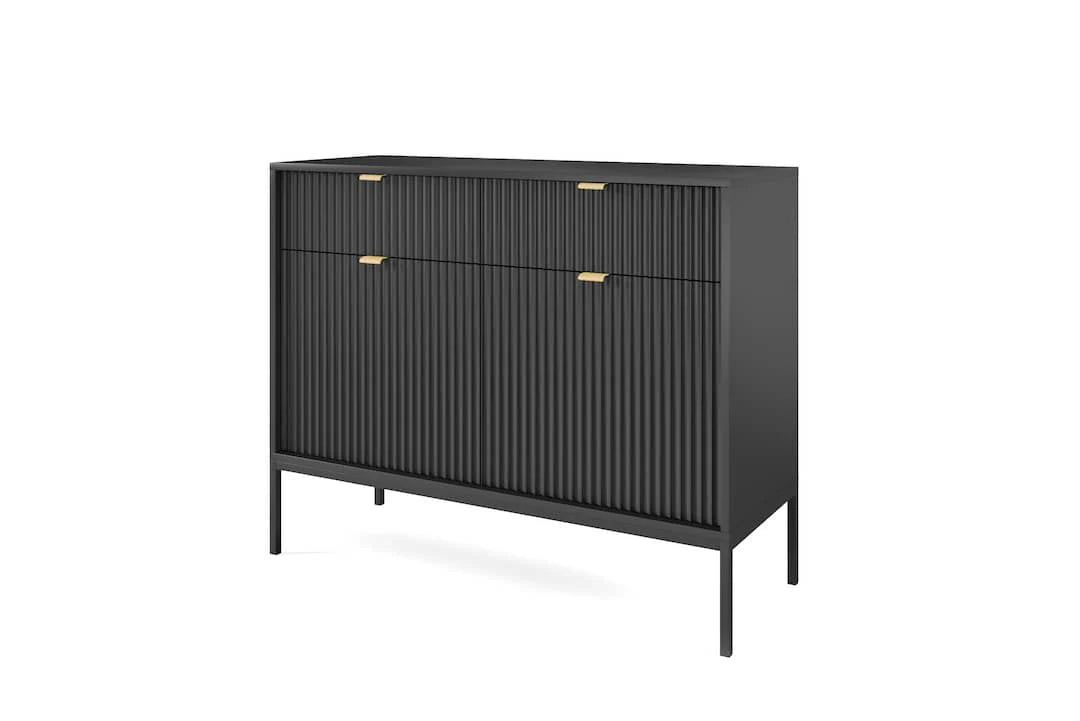 Sideboard Cabinet 104cm Black Matt Nova