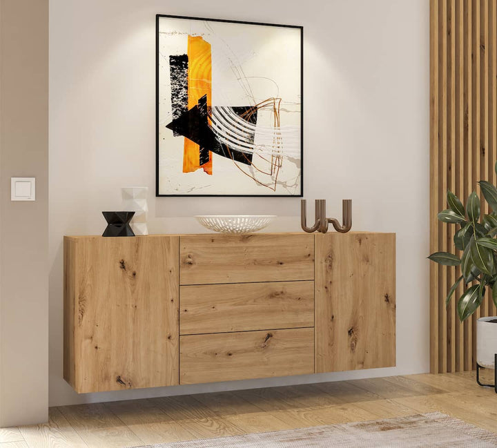 Sideboard Cabinet 140cm Oak Artisan Ava 26