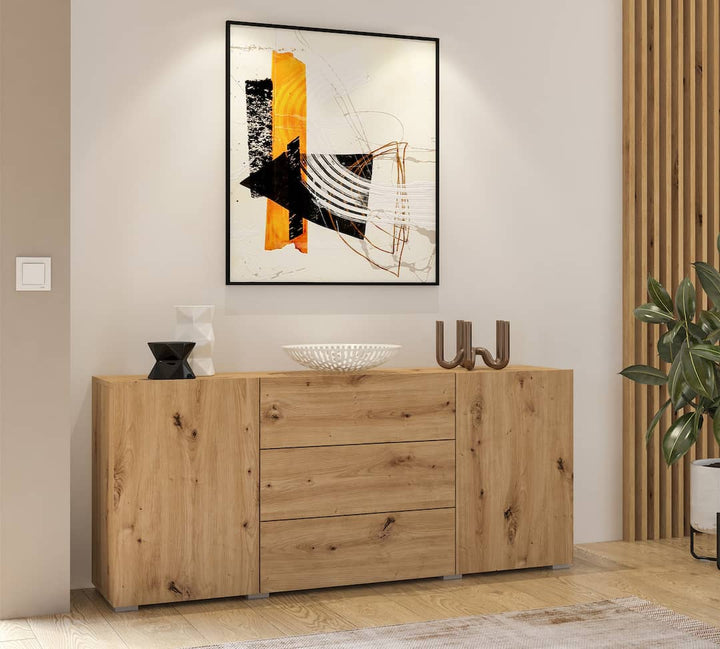 Sideboard Cabinet 140cm Oak Artisan Ava 26