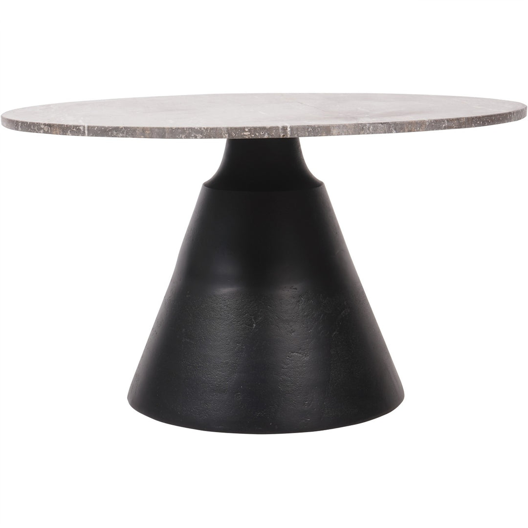 Libra Clifton II Charcoal Black and Dark Travertine Coffee Table Large 75cm
