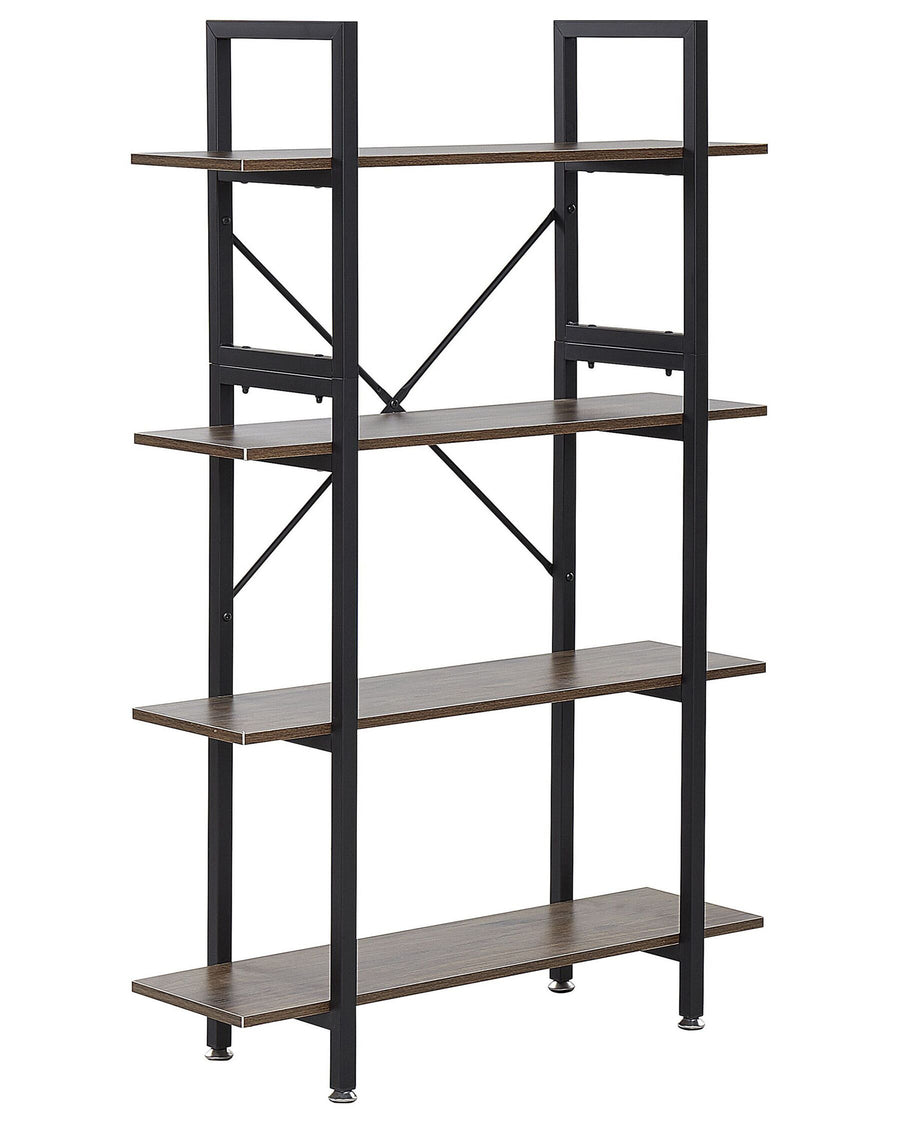 Bookshelf with five shelves on a white background