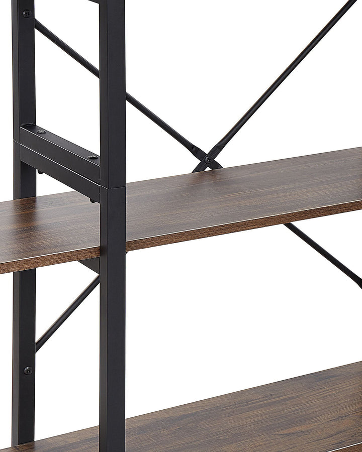 4 Tier Shelving Unit 140 cm Dark Brown Taoussi