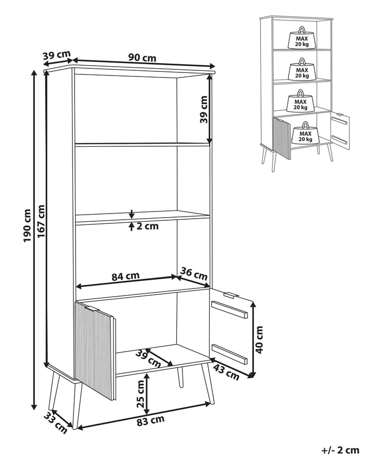 Bookcase Pine Wood 190 cm Brown Stenberg