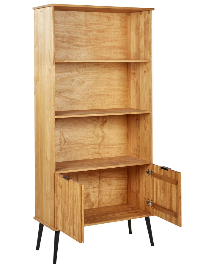 Bookcase Pine Wood 190 cm Brown Stenberg