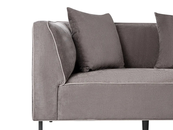 Corner Sofa 3 Seater Chenille Taupe Left Hand Danva