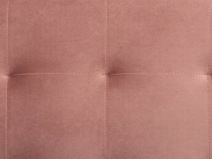 Modular U-Shape Sofa Bed 5 Seater Velvet Pink with Ottoman Denby