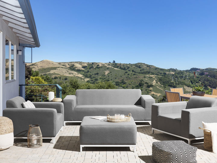 Rovigo Garden Lounge Set with Table 5 Seater Grey