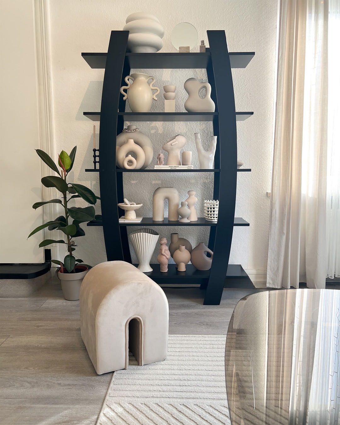 Rina 5 Tier Shelving Unit 180 cm Black Kener