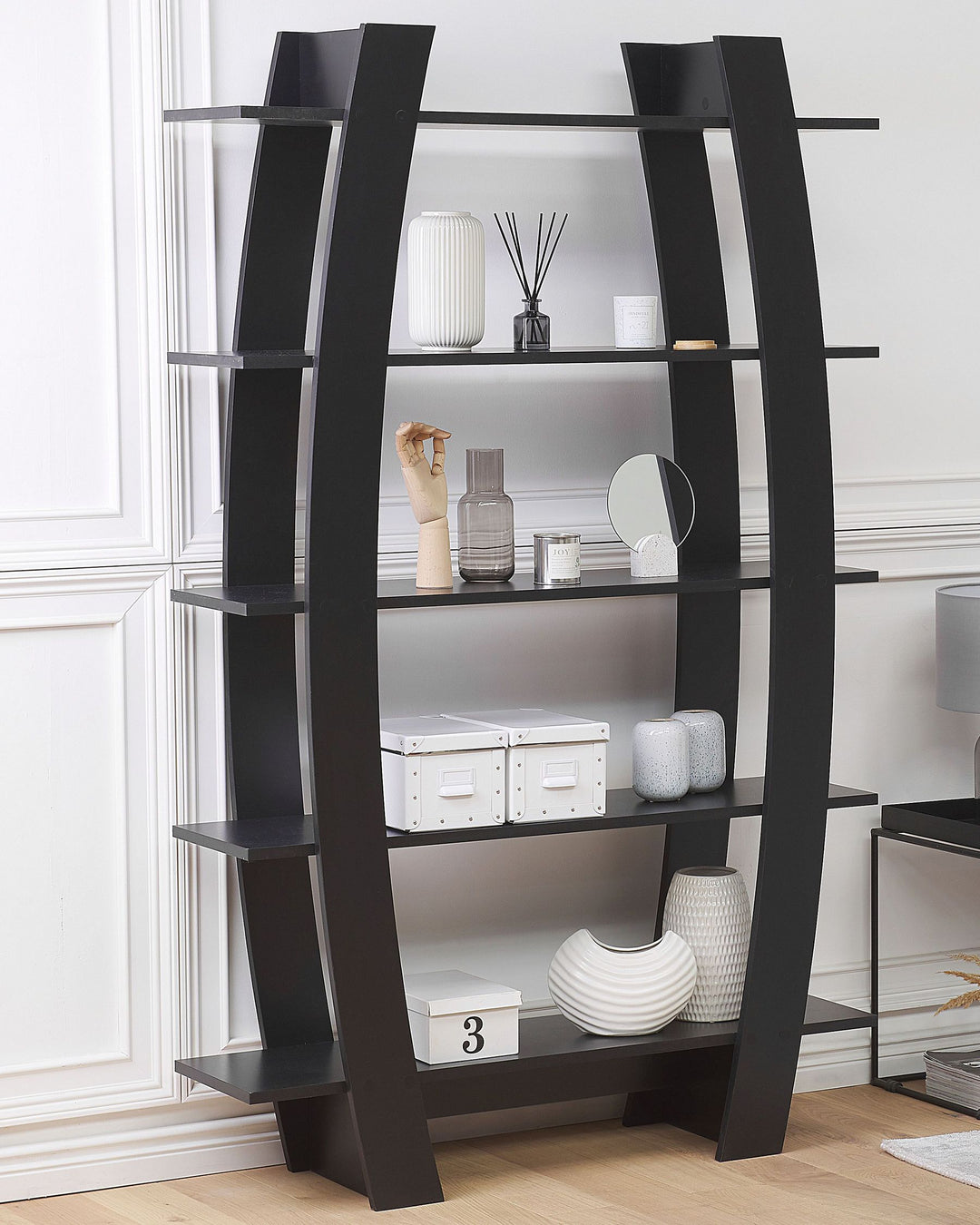 Rina 5 Tier Shelving Unit 180 cm Black Kener