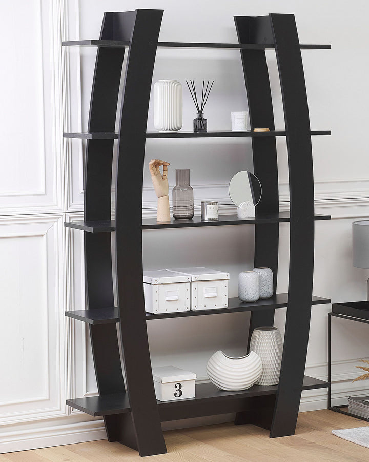 Rina 5 Tier Shelving Unit 180 cm Black Kener