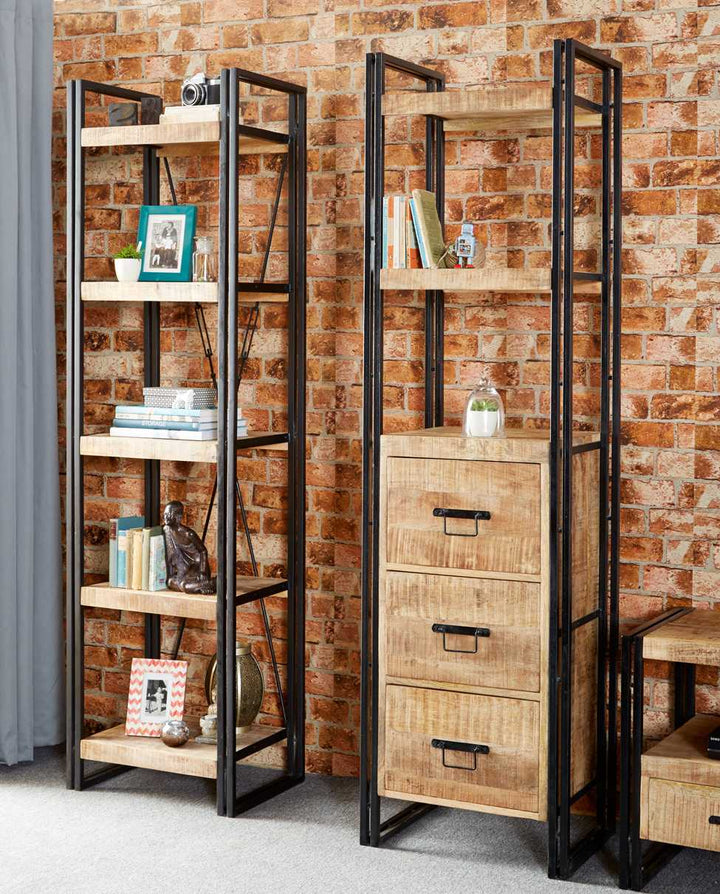 Cosmo Industrial Slim Bookcase