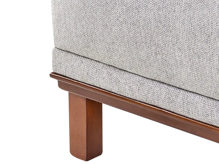 Corner Sofa 4 Seater Fabric Grey Left Hand Josanna