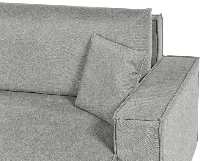 Corner Sofa Bed 3 Seater Fabric Grey with Storage Left Hand Fairbairn